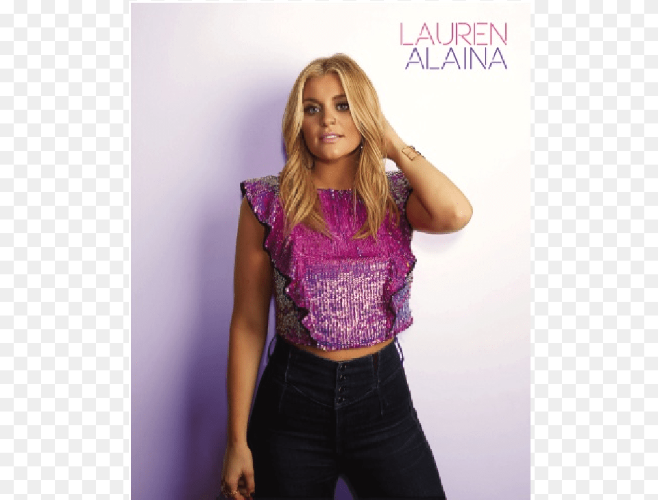 Lauren Alaina 8x10 Purple Shirt, Blouse, Clothing, Adult, Blonde Free Png Download