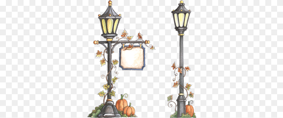 Laurie Furnell Autumn Art Street Lamp Clip Christmas Lamp Post Clipart, Lamp Post, Cross, Symbol Free Png Download