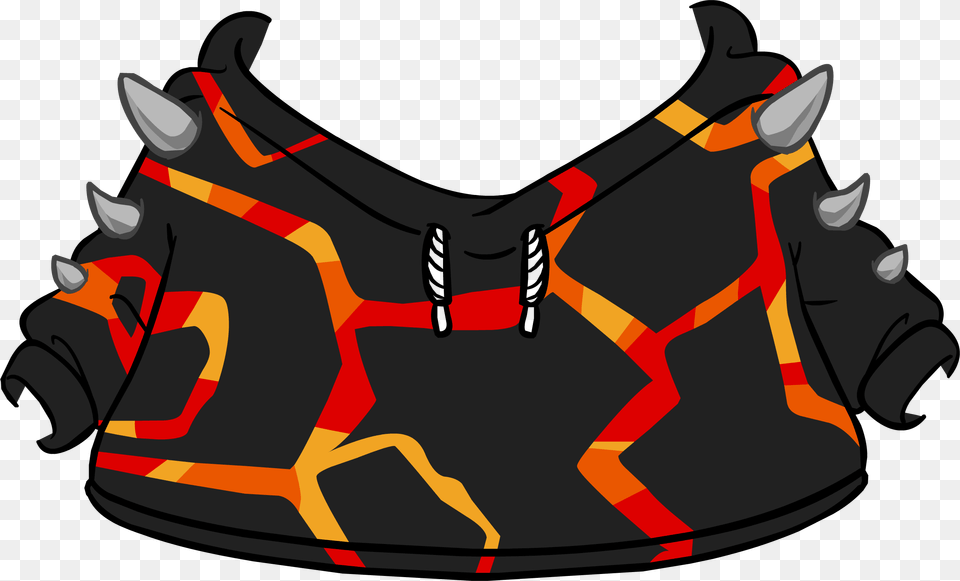 Lava Clipart Magma Hoodie Club Penguin, Clothing, Lifejacket, Vest, Harness Free Transparent Png