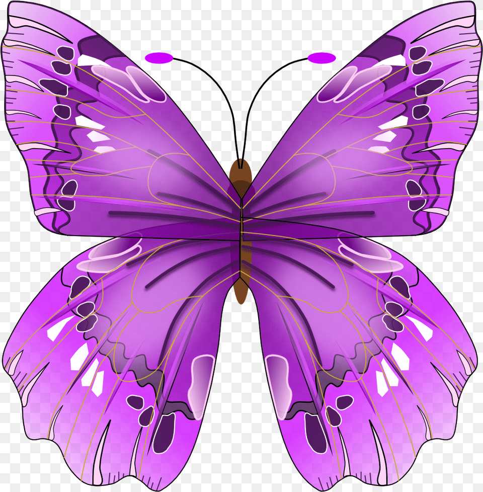 Lavender Clipart Freeuse One Purple Butterfly, Plant, Flower, Petal, Art Free Png