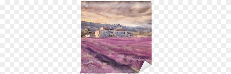 Lavender Field In Provence French For Love Book, Art, Flower, Painting, Plant Free Transparent Png