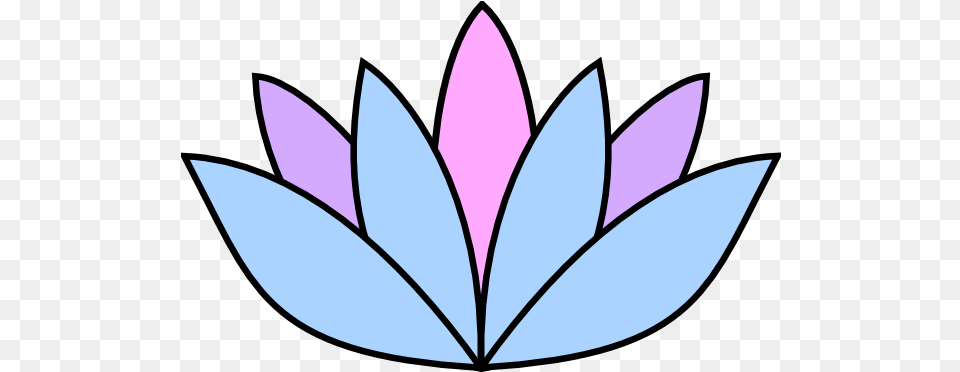 Lavender Flower Clip Art Easy Draw Lotus Flower 600x371 Lotus Flower Clip Art, Leaf, Plant, Animal, Fish Free Png Download