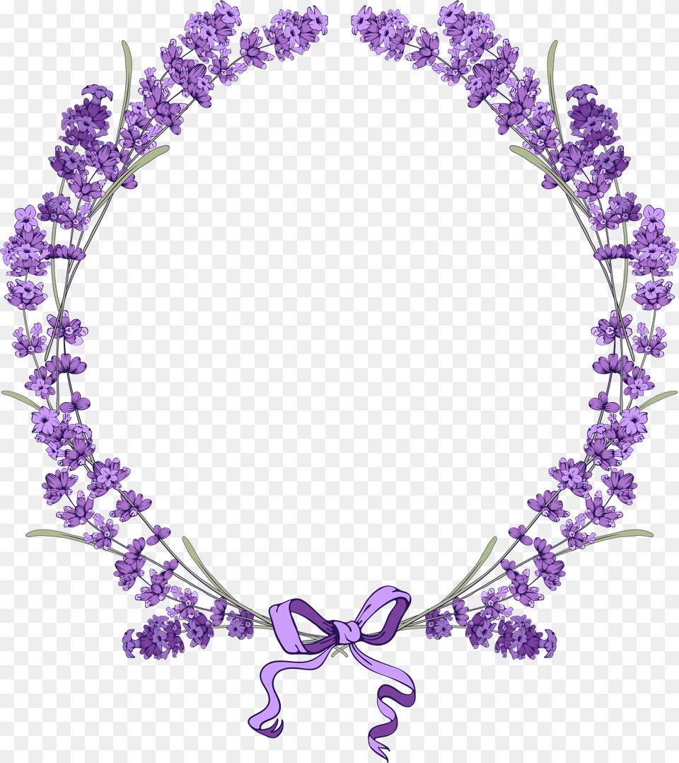 Lavender Flower Frame, Plant, Purple, Accessories Png Image