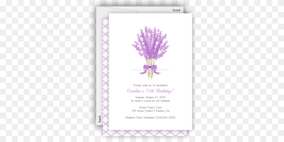 Lavender Flower Party Invitation Baby Shower Birthday Lavendel Blumen Einladung Karte, Envelope, Greeting Card, Mail, Plant Free Png