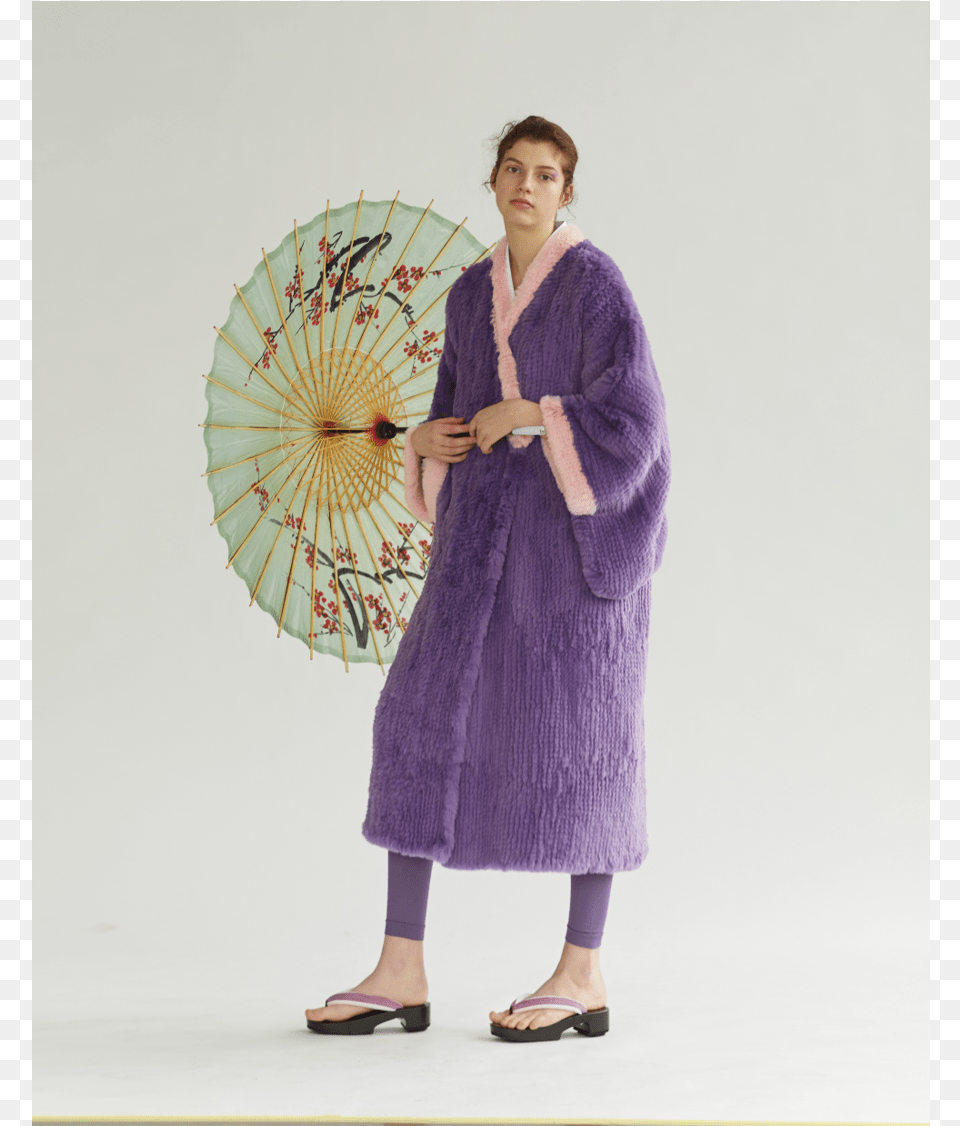 Lavender Fur Kimono Quotflowersquot Kimono, Gown, Clothing, Sleeve, Dress Png