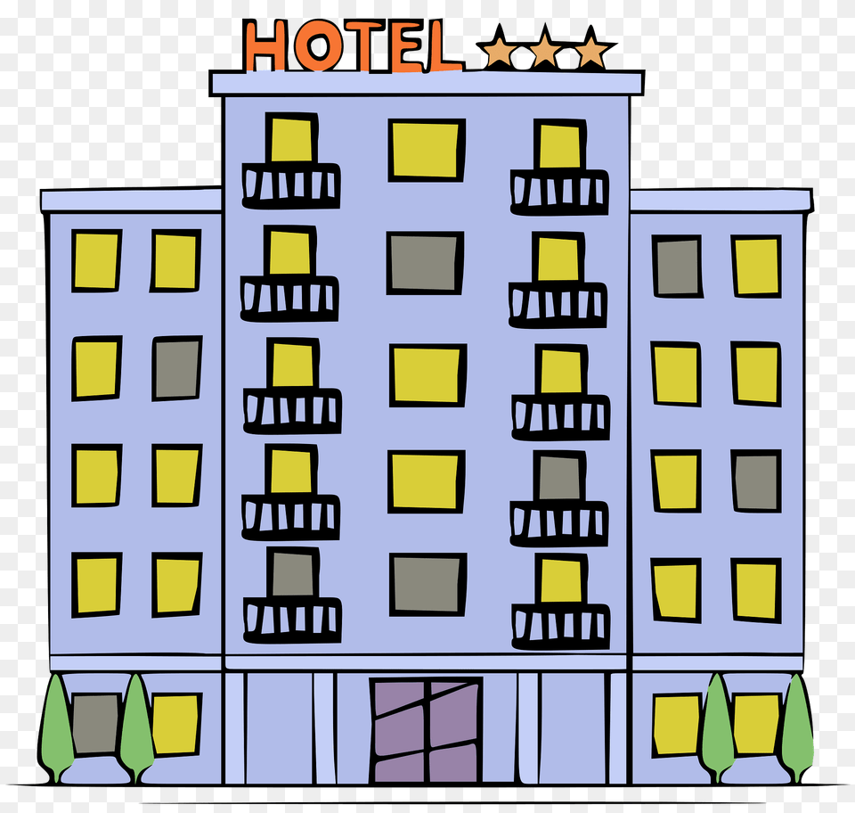 Lavender Hotel Clipart, Architecture, Building, City, High Rise Free Png