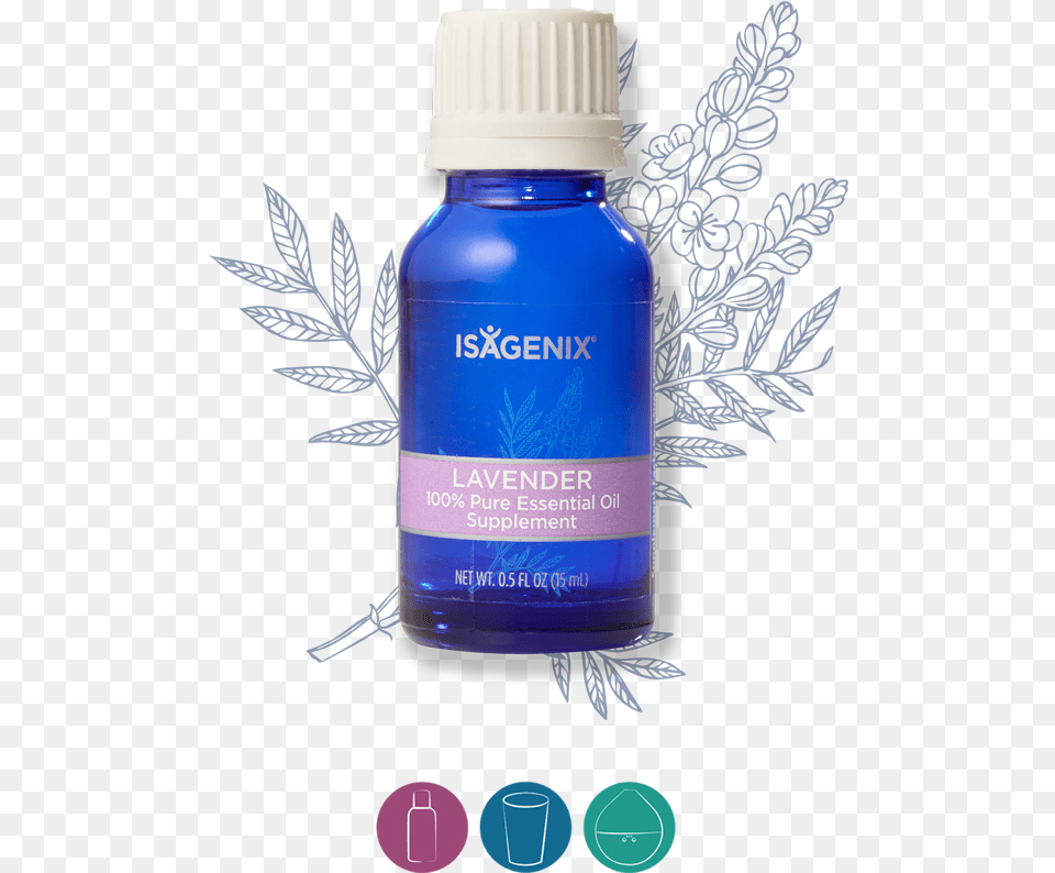 Lavender Isagenix Essence Lemon Essential Oil, Herbal, Herbs, Plant, Bottle Png Image