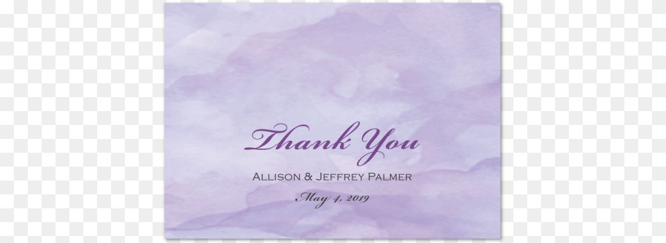 Lavender Love Thank You Card With Folddata Caption Mist, Paper, Purple, Text, White Board Free Transparent Png