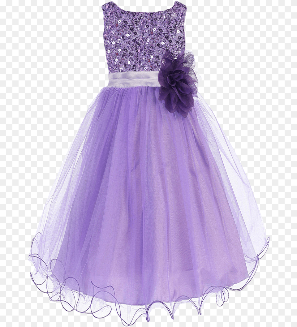 Lavender Sequins Satin Amp Layered Mesh Formal Dress, Clothing, Evening Dress, Formal Wear, Fashion Free Png Download