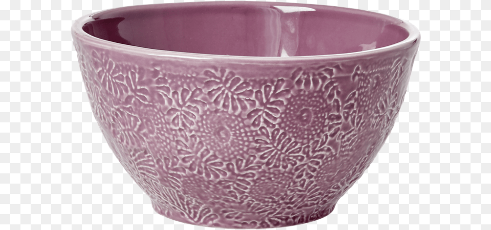 Lavender Stoneware Salad Bowl By Rice Dk Ceramic, Art, Porcelain, Pottery, Soup Bowl Png Image