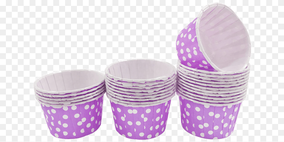 Lavender With White Polka Dot Mini Cupcake Paper Cups Paper Cup, Art, Porcelain, Pottery, Pattern Png