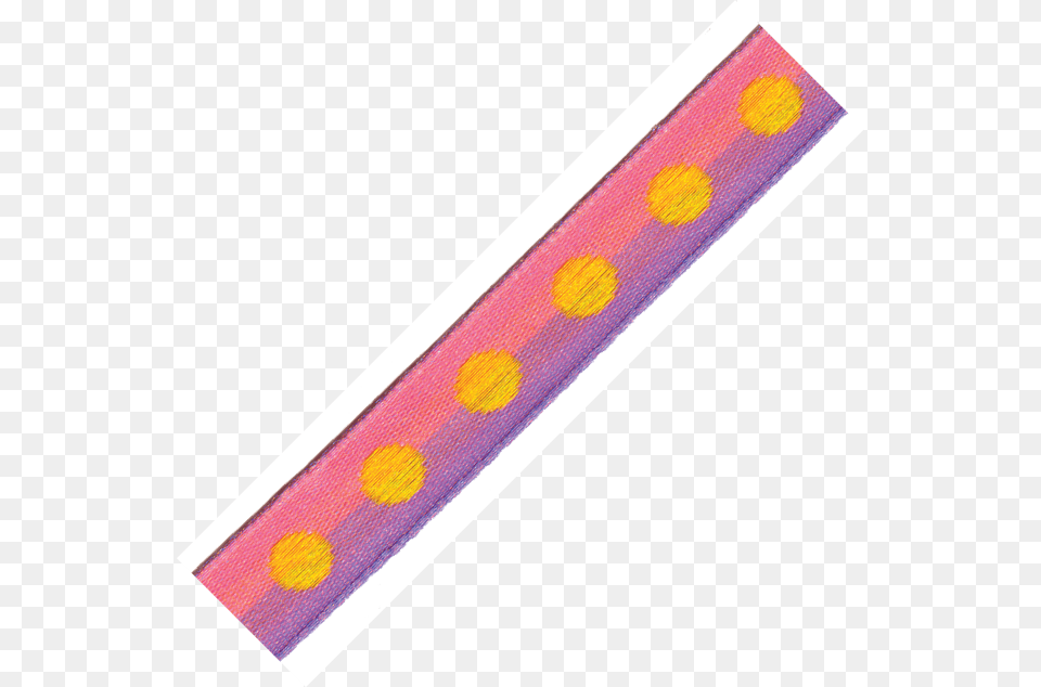 Lavenderpink With Yellow Dots Woven Dot Ribbon 38 Plastic, Pattern, Blade, Razor, Weapon Free Transparent Png