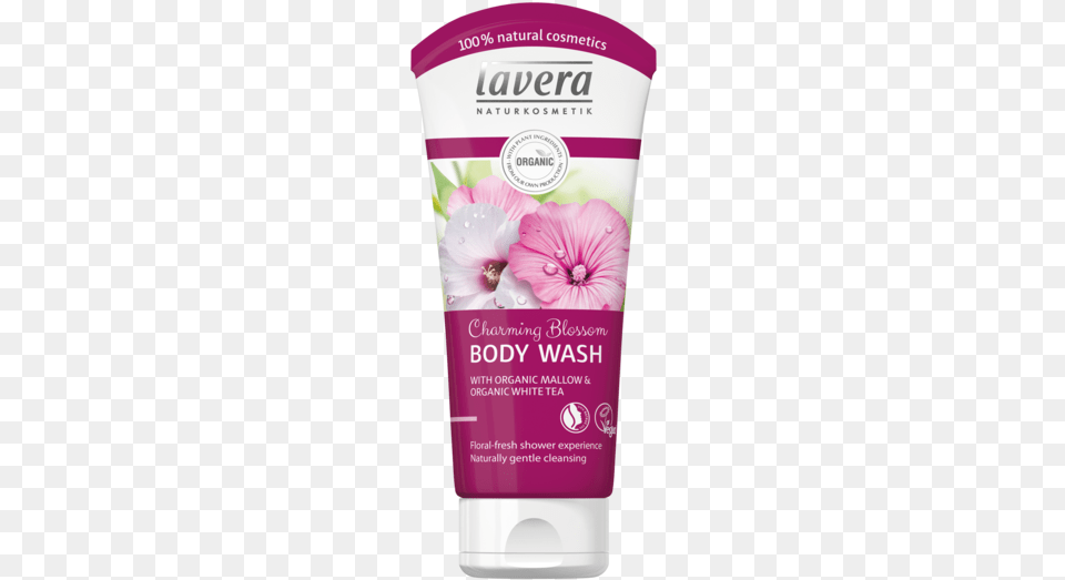 Lavera Gel De Ducha Ptalos Dulces Lavera Charming Blossom Body Wash, Flower, Petal, Plant, Bottle Png