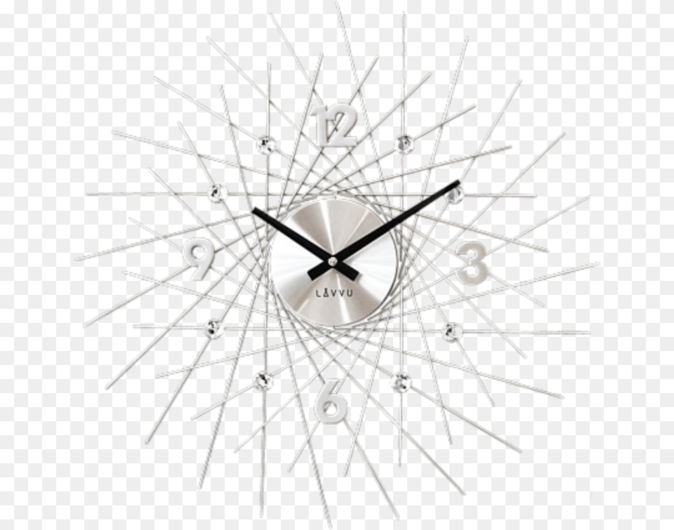 Lavvu Crystal Silver Lines Lct1050 Nstnn Hodiny Kovov, Clock, Wall Clock, Machine, Wheel Png Image