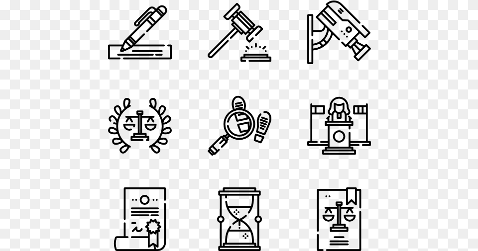 Law And Justice Kitchen Icons, Gray Free Png