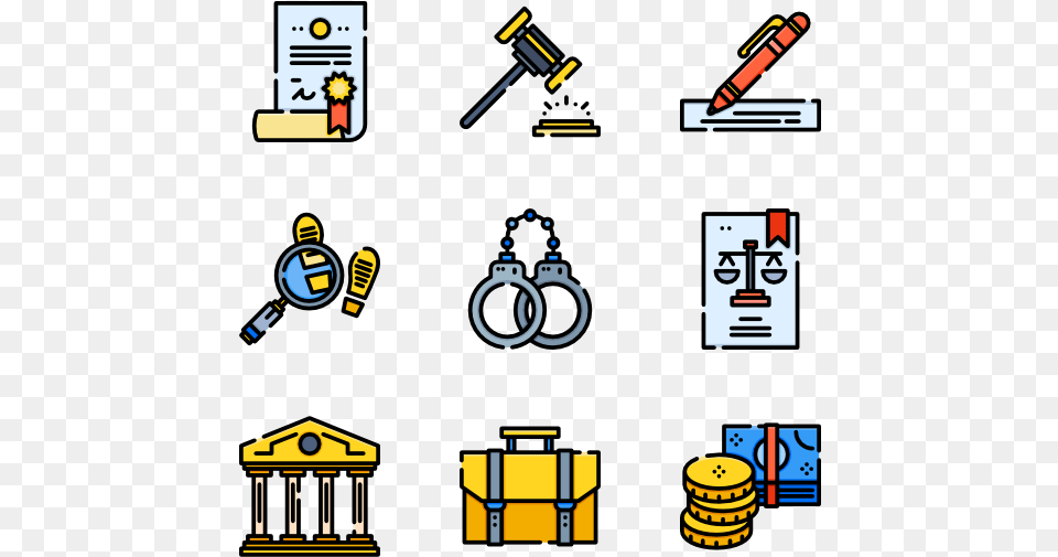 Law And Justice Work Ethic Icons Free Png Download