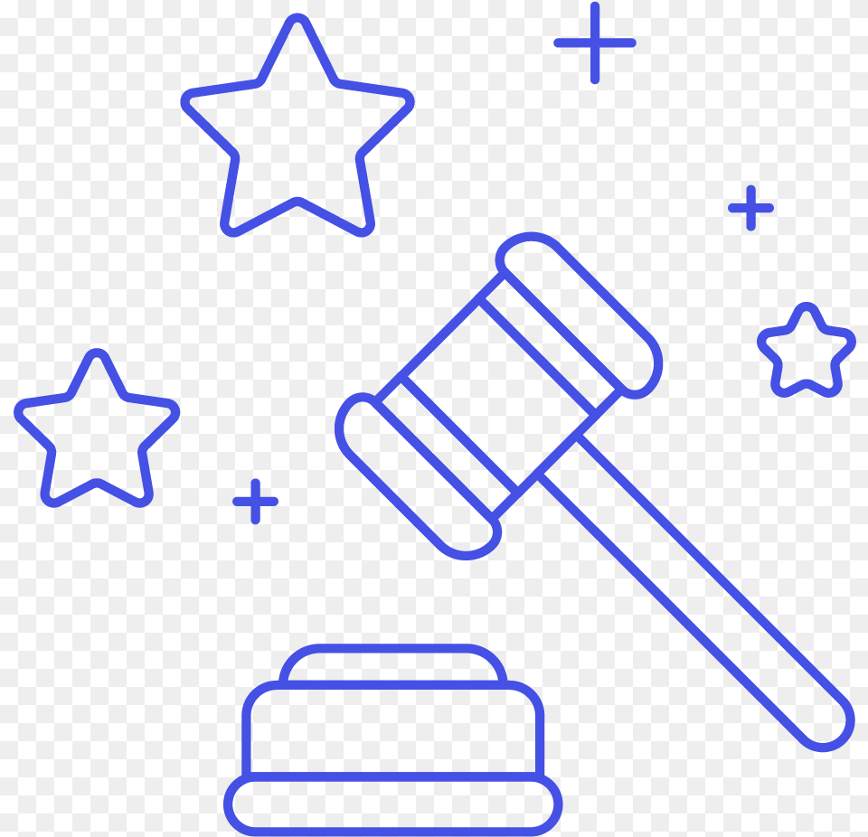 Law Court Hammer Judge Objetos Con Lneas Paralelas, Symbol Free Png