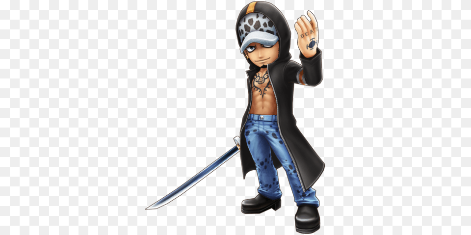 Law Dressrosa Thousand Storm, Sword, Weapon, Baby, Person Png