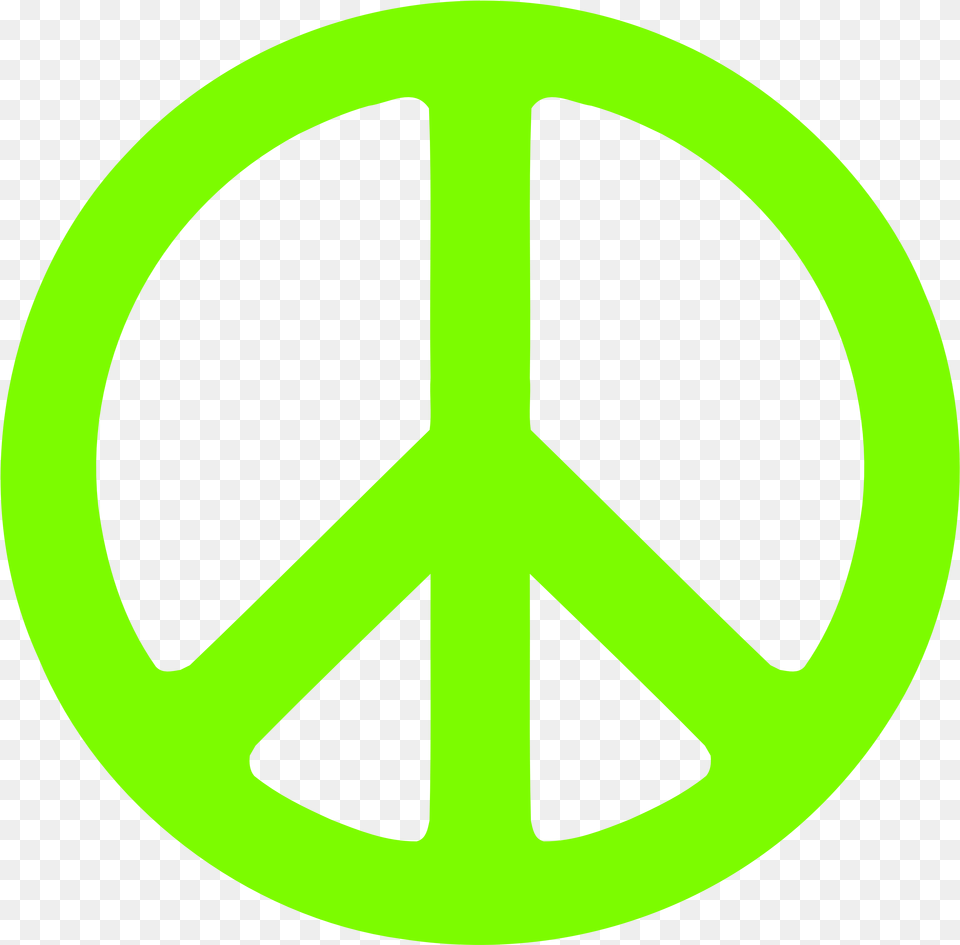 Lawn Green Peace Symbol 1 Scallywag Peacesymbol Peace Symbol In Green, Machine, Spoke, Alloy Wheel, Vehicle Png
