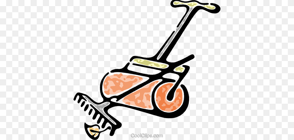 Lawn Roller And Rake Royalty Vector Clip Art Illustration, Grass, Plant, Device, Lawn Mower Png