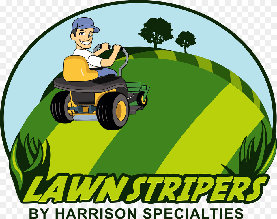 Lawn Stripers By Harrison Specialties Zero Turn Cartoon, Plant, Grass, Device, Lawn Mower Png Image