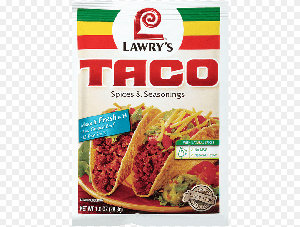 Lawry S Taco Spices Amp Seasonings Lawry39s Taco Seasoning, Food, Sandwich Free Png