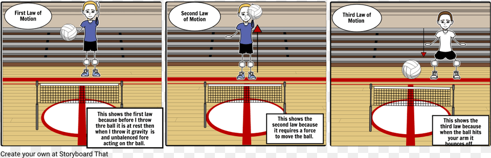 Laws Of Motion Volleyball Cartoon, Book, Comics, Publication, Ball Png Image