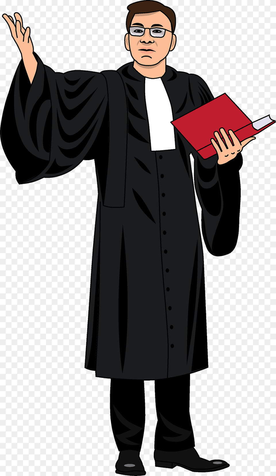 Lawyer Clipart, Person, People, Graduation, Clothing Free Png