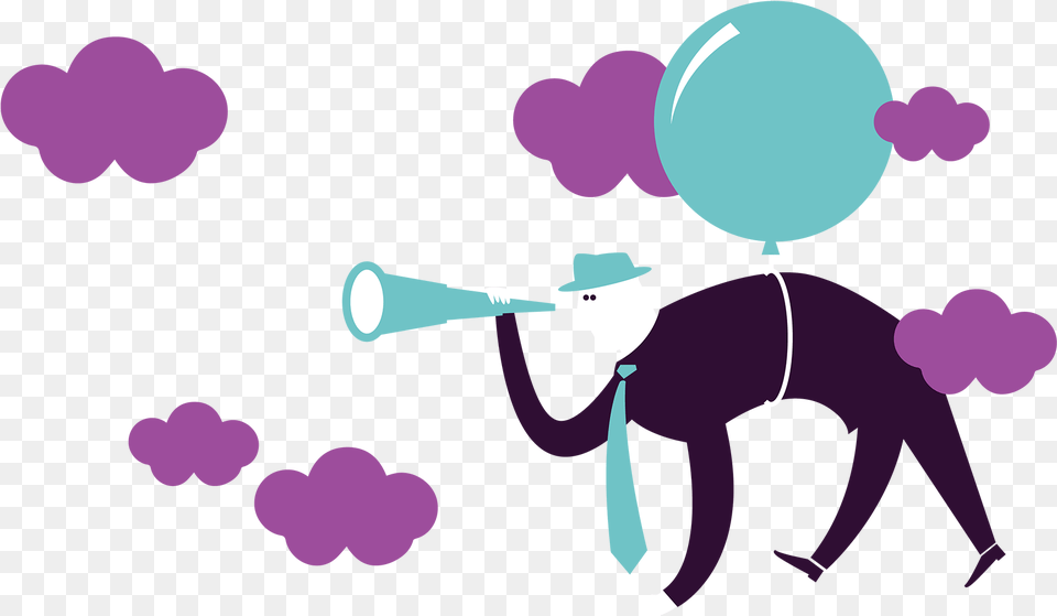 Lawyer Searching For Clients Illustration, Balloon, People, Person, Purple Free Transparent Png