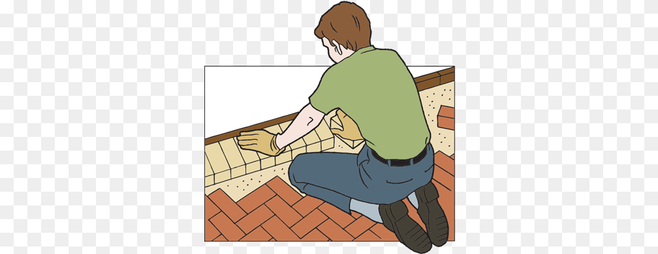 Lay Header String Course Pavement, Person, Kneeling, Architecture, Building Free Transparent Png