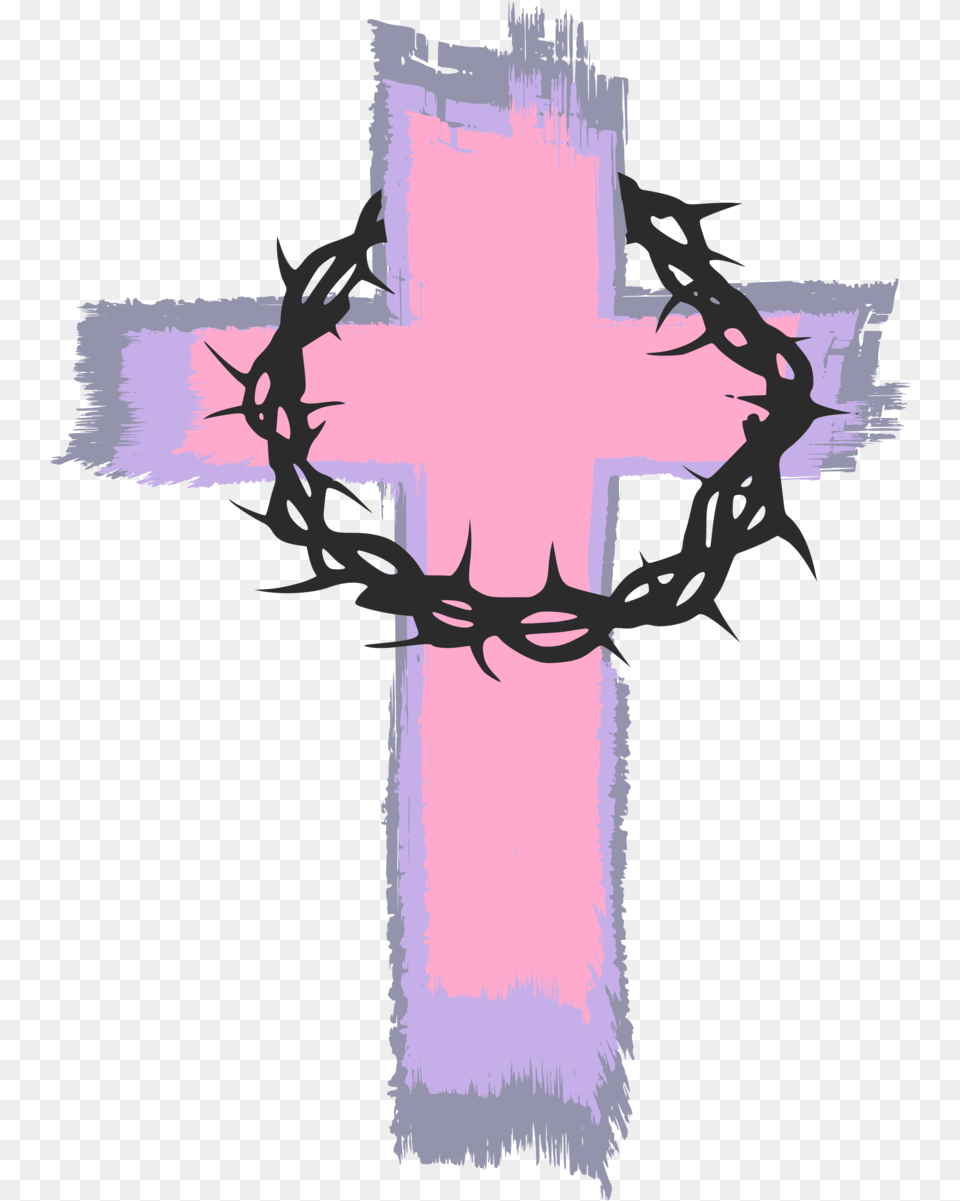 Layered Cross With Thorns Digital Svg File, Symbol, Adult, Wedding, Person Free Transparent Png