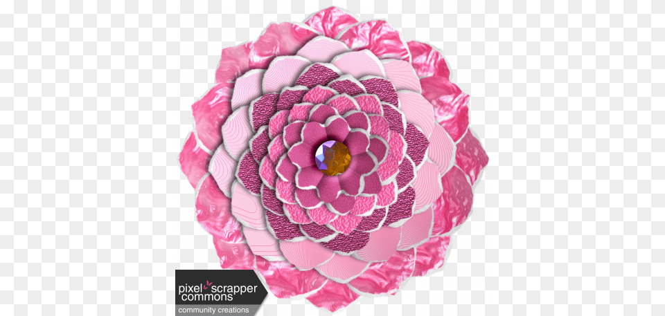 Layered Pink Paper Camellia Flower Graphic By Gill Knox Rose, Dahlia, Plant, Accessories, Pattern Free Png Download