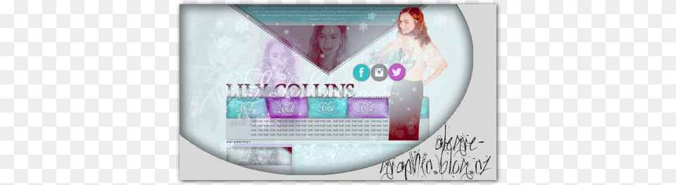 Layout Lily Collins Cash, Adult, Advertisement, Female, Person Free Png Download