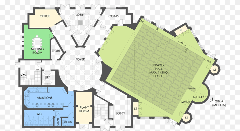 Layout Mosque Floor Plan, Chart, Plot, Neighborhood, Diagram Png Image