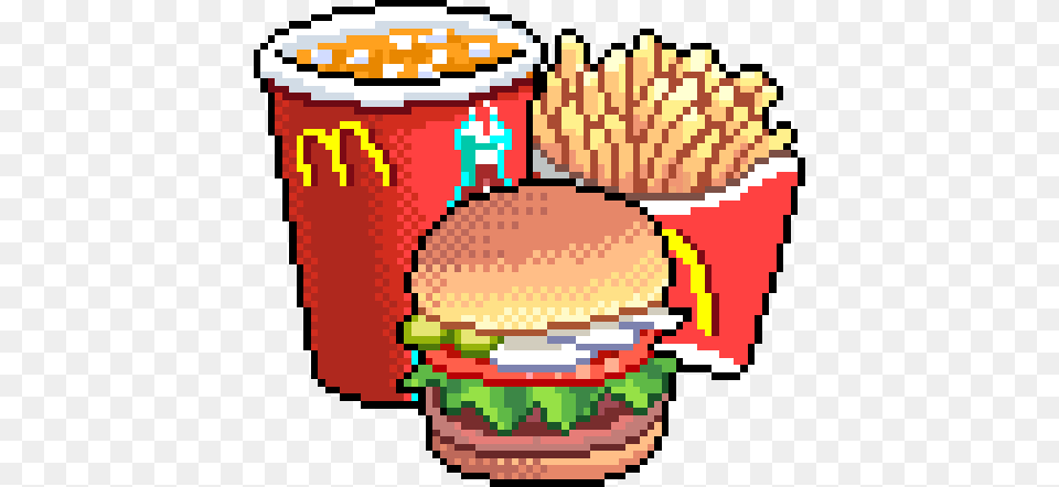 Layouts In Pixel Art Art Tumblr, Food, Fries, Dynamite, Weapon Png Image