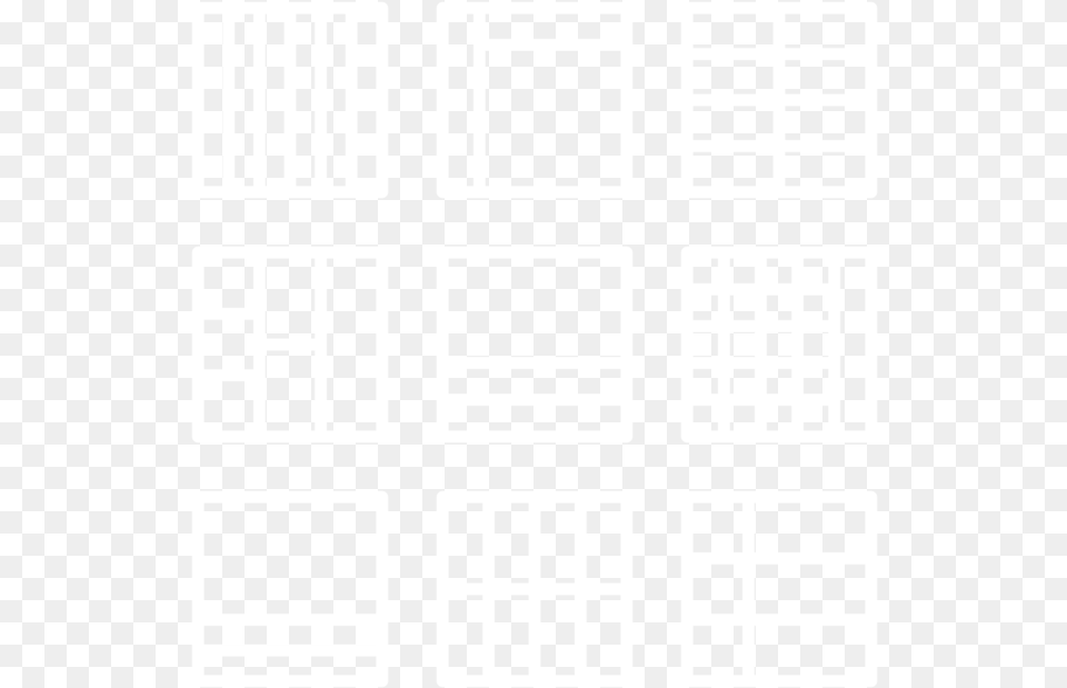Layouts Outline Icon In Style Simple White Monochrome, Stencil, Pattern, Scoreboard Free Transparent Png