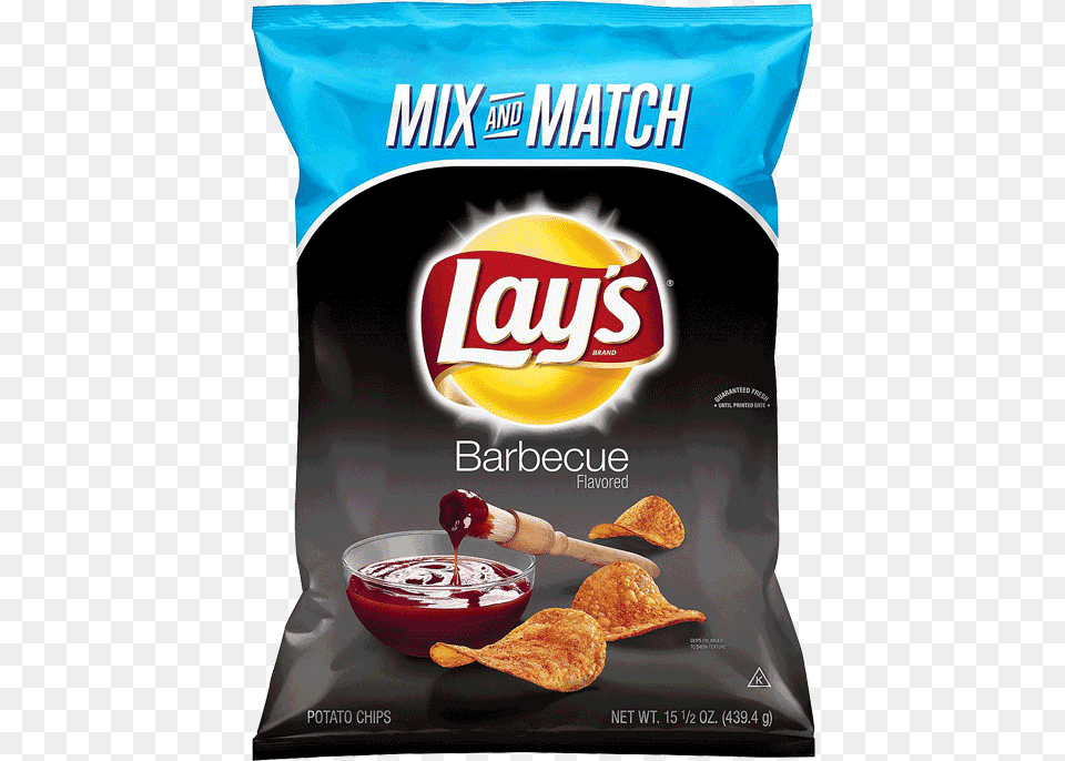 Lays Barbecue Flavored Chips, Food, Snack, Dip, Ketchup Png