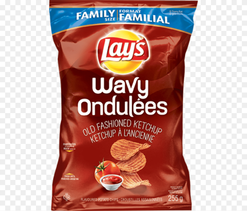 Lays Wavy Ketchup Chips, Advertisement, Food, Snack, Can Png