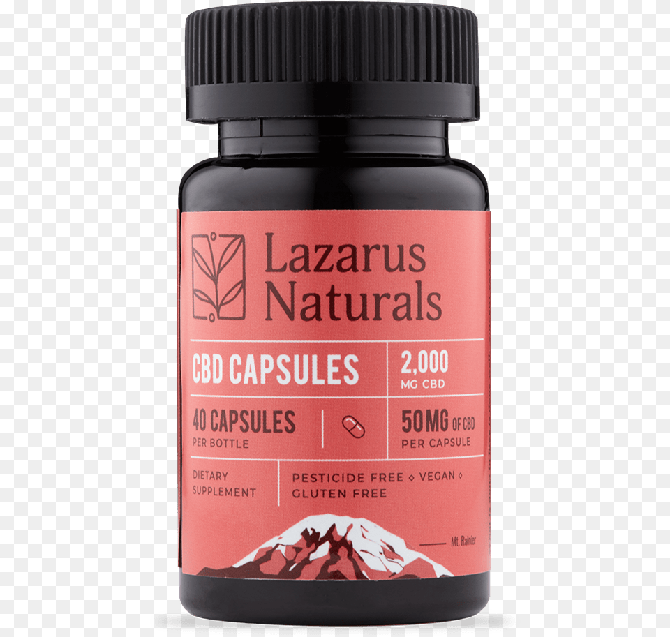 Lazarus Naturals 50mg Full Spectrum Cbd Capsules Lazarus Naturals Cbd Capsules, Bottle, Ink Bottle, Cosmetics, Perfume Png Image