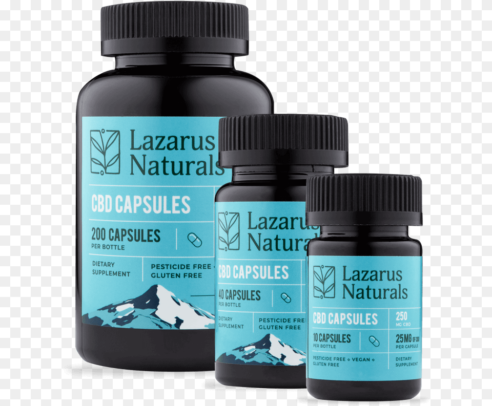 Lazarus Naturals Capsules, Bottle, Cosmetics, Perfume, Person Free Png Download