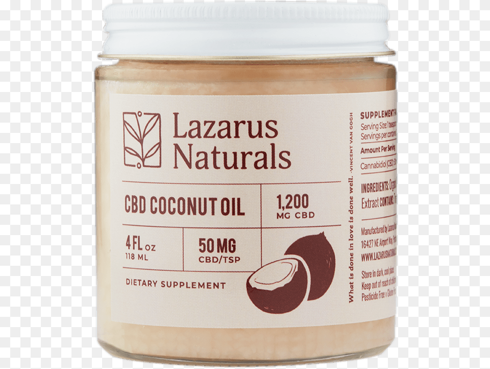 Lazarus Naturals Cbd Coconut Oil Peanut, Food, Fruit, Plant, Produce Free Transparent Png