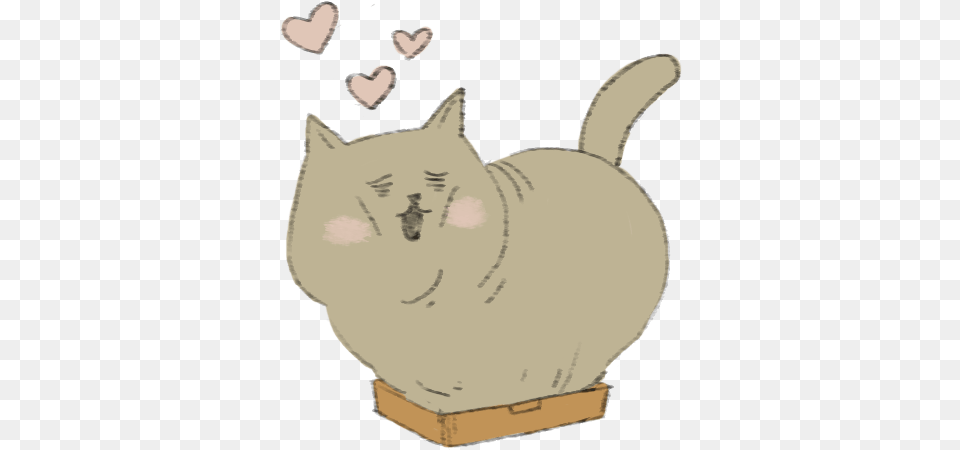 Lazy Fat Cat Messages Sticker 5 Cartoon, Animal, Mammal, Pet, Angora Png Image