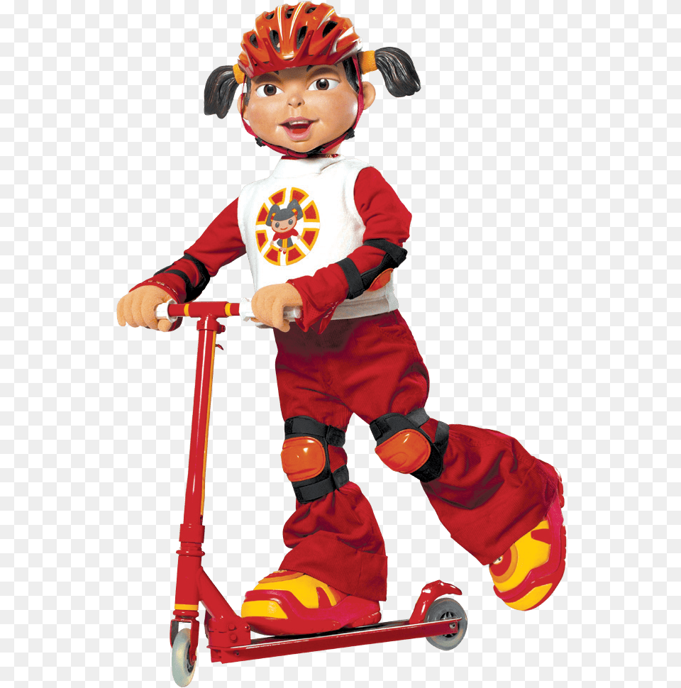 Lazytown Trixie On Scooter Trixie From Lazy Town, E-scooter, Vehicle, Transportation, Helmet Free Transparent Png
