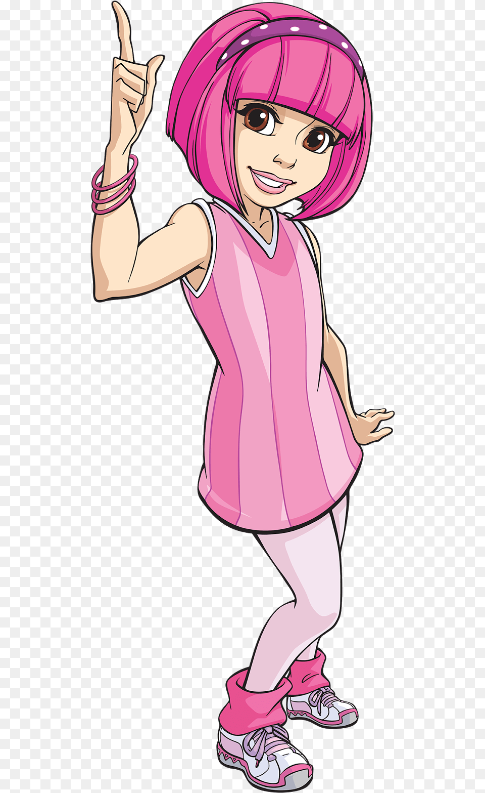 Lazytown Youtube Stephanie Lazy Town Cartoon, Book, Publication, Comics, Person Png