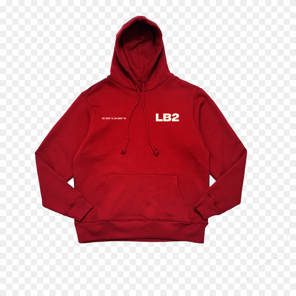 Lb Coordinates Red Hoodie Lil Yachty Store, Clothing, Hood, Knitwear, Sweater Png Image