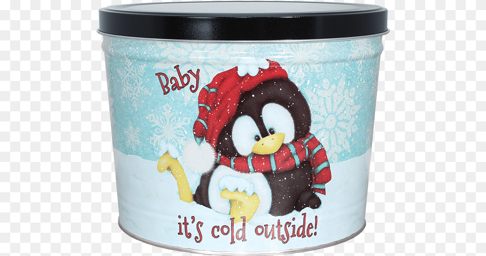 Lb Penguin Tin Of Sweet Potato Chips, Cream, Dessert, Food, Ice Cream Free Png Download