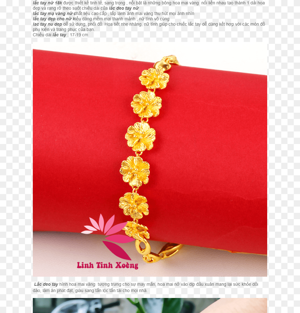 Lc Tay N Lc Tay N M Vng To Hnh Hoa Mai Khng Gold, Accessories, Bracelet, Jewelry, Necklace Free Png