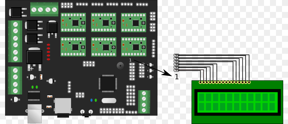 Lcd Thermocouple Ramps, Electronics, Hardware, Scoreboard Free Transparent Png