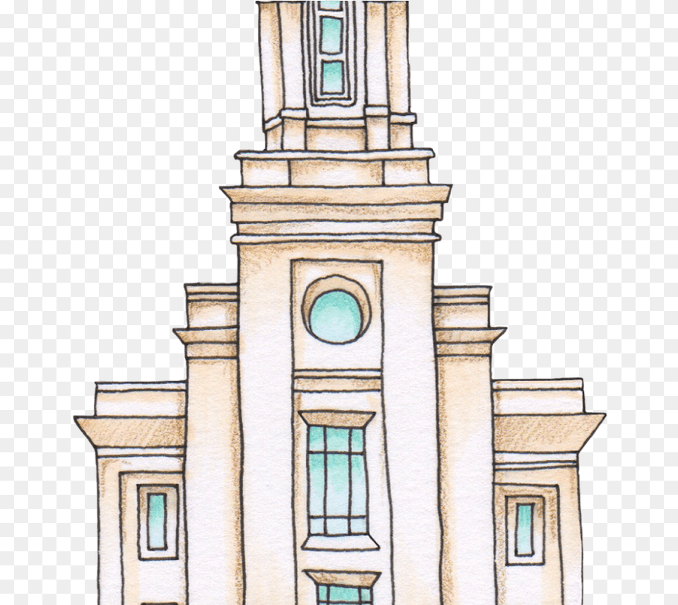Lds Church Building Graphic Transparent Huge Freebie Sketch, Architecture, Bell Tower, Clock Tower, Tower Png