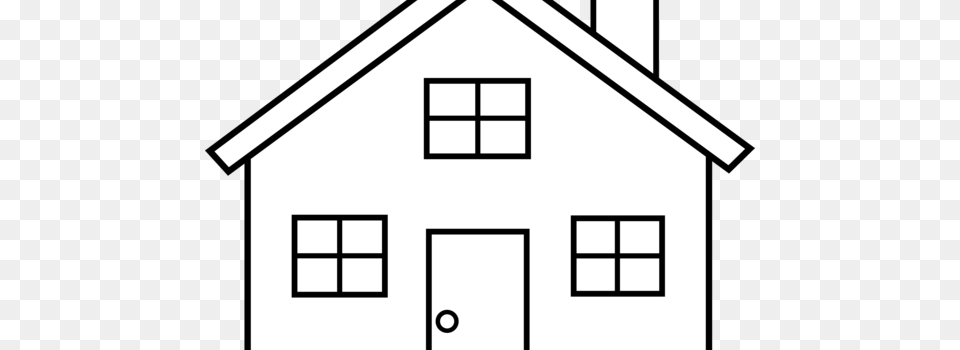 Lds House Black And White Clipart, Architecture, Building, Housing, Outdoors Free Transparent Png